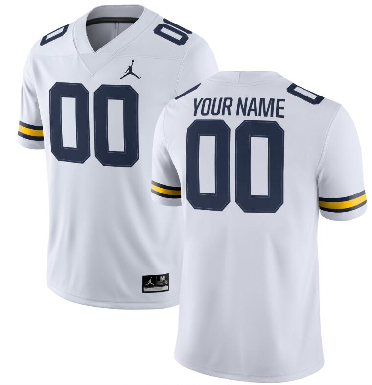 NCAA Men Michigan Wolverines white customized jersey->youth soccer jersey->Youth Jersey